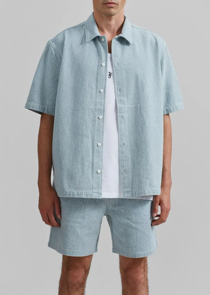 The Frankie Shop Tops Samse Samse Saayo X Shirt 8211 Destructed Denim 8211 Men
