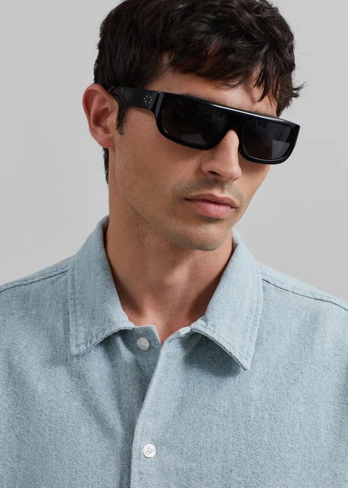 The Frankie Shop Tops Samse Samse Saayo X Shirt 8211 Destructed Denim 8211 Men