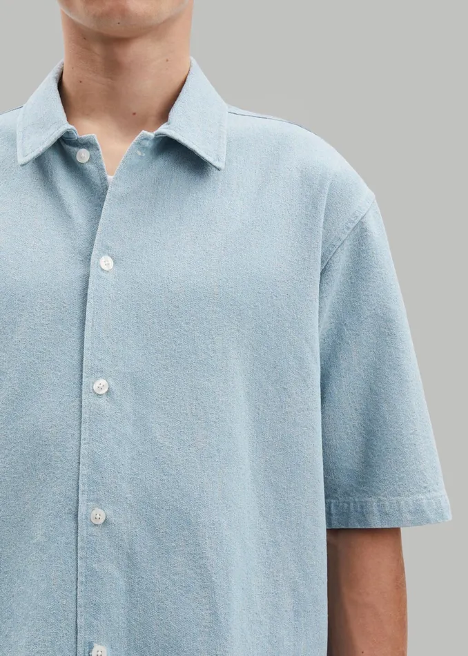 The Frankie Shop Tops Samse Samse Saayo X Shirt 8211 Destructed Denim 8211 Men