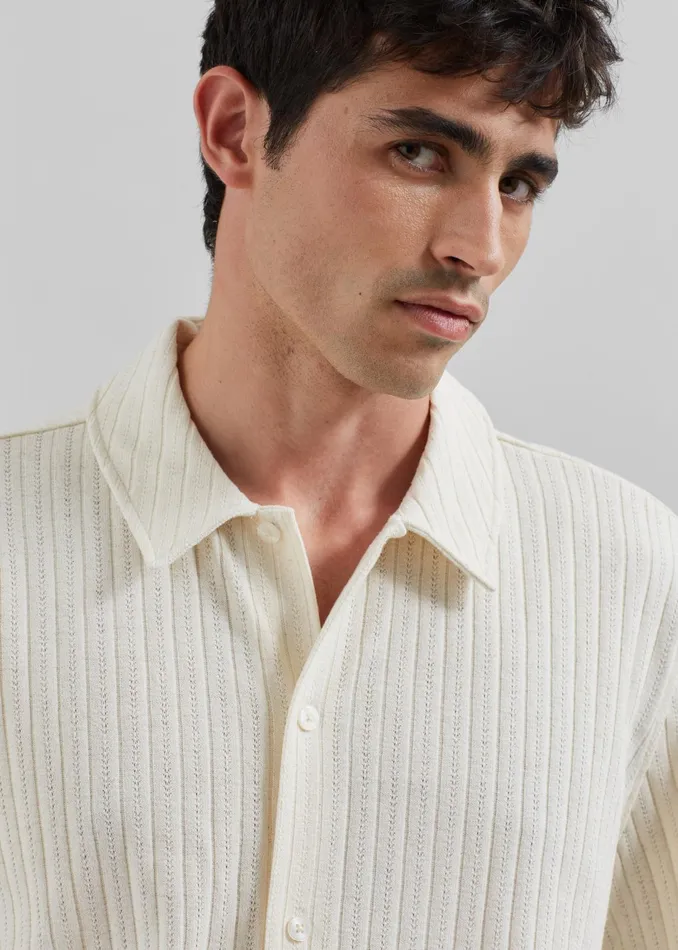 The Frankie Shop Tops Samse Samse Sakvistbro Shirt 8211 Cream 8211 Men