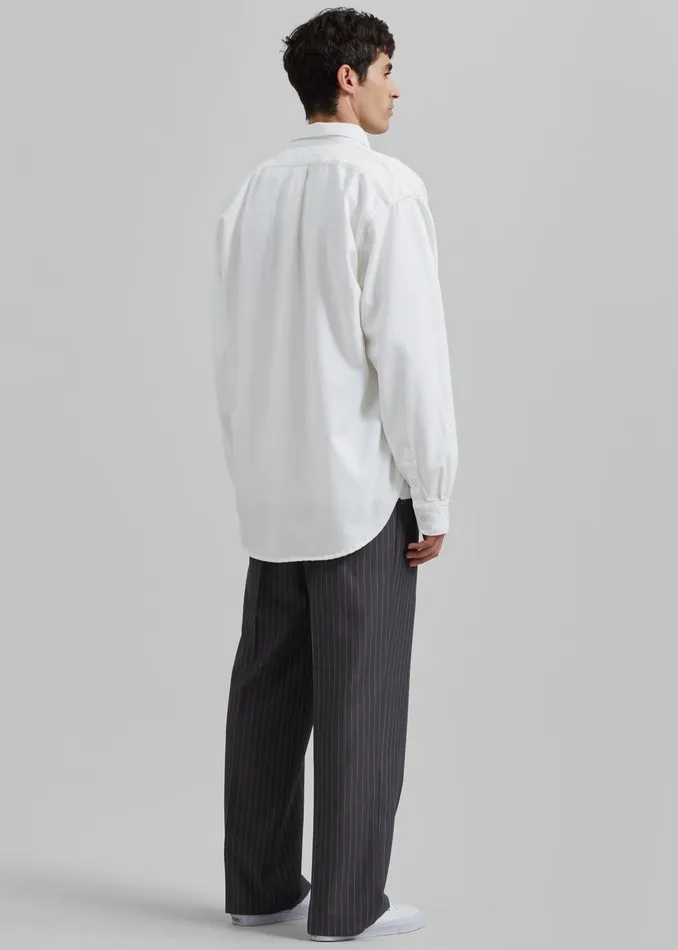 The Frankie Shop Tops Sinclair Denim Shirt 8211 Off White 8211 Men