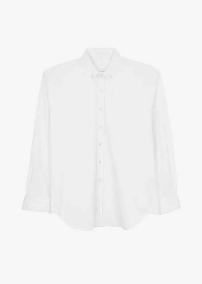 The Frankie Shop Tops Sinclair Denim Shirt 8211 Off White 8211 Men