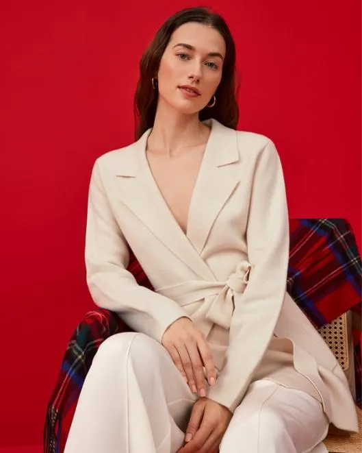 The Incana Knit Blazer Women Lilysilk Knitwear