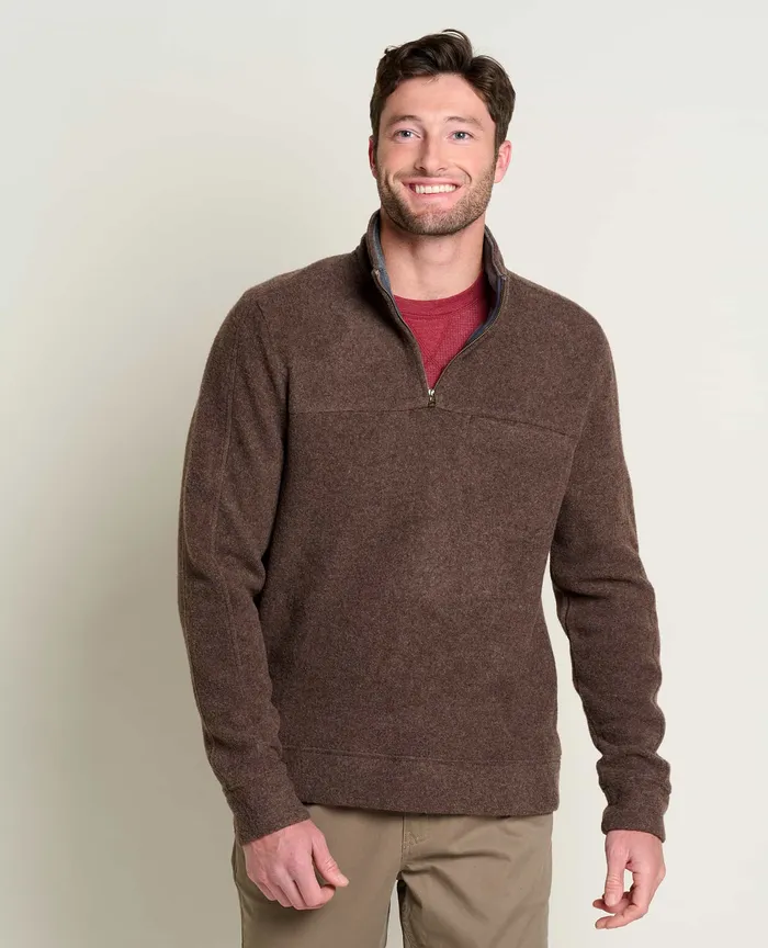 ToadandCo Jackets and Layers Men8217s Kennicott Quarter Zip Sweater Falcon Brown ToadandCo Jackets and Layers Men8217s Kennicott Quarter Zip Sweater Falcon Brown