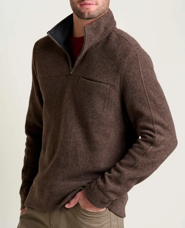 ToadandCo Jackets and Layers Men8217s Kennicott Quarter Zip Sweater Falcon Brown