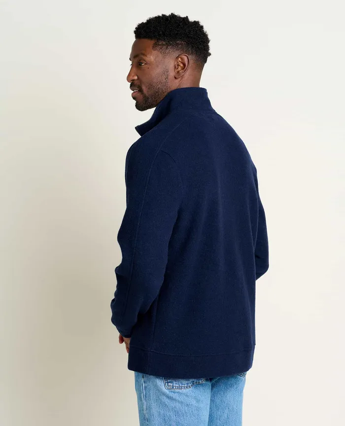 ToadandCo Kennicott Quarter Zip Sweater True Navy Men8217s Jackets and Layers