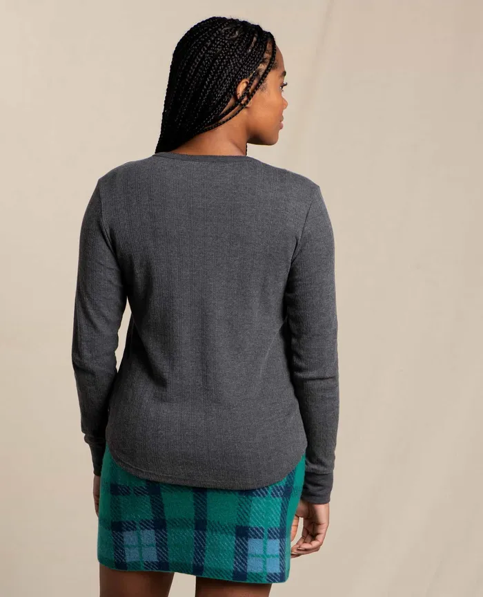 ToadandCo Tops and TShirts Women8217s Foothill Pointelle Long Sleeve Crew Soot