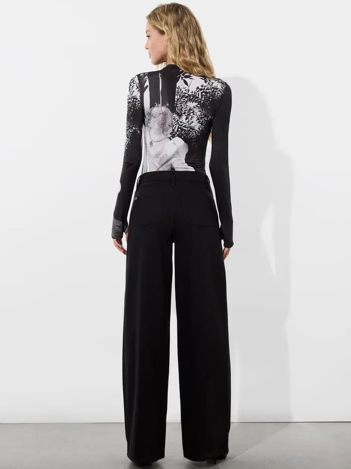 Tops Women Alice Olivia Delaina Mock Neck Top Renaissance Fresco