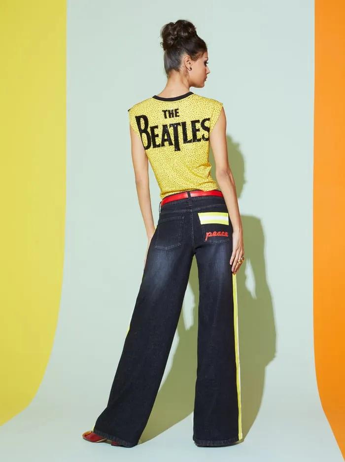 Tops Women Alice Olivia The Beatles Micah Muscle Tank Number One