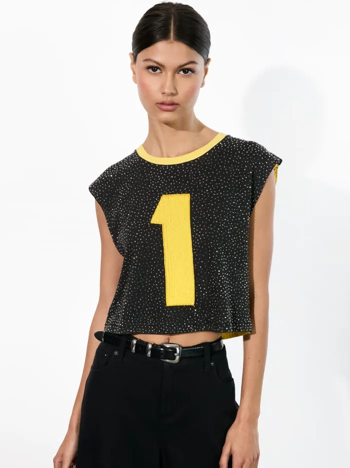 Tops Women Alice Olivia The Beatles Micah Muscle Tank Number One