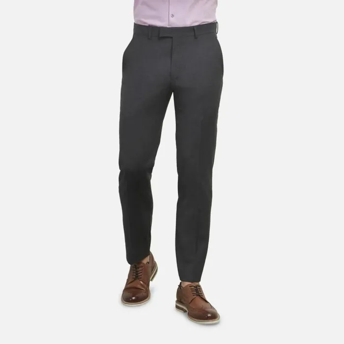 Travel Ready Straight Leg Suit Pant Charcoal Men Kenneth Cole Bottoms