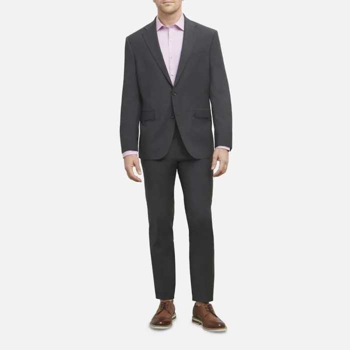 Travel Ready Straight Leg Suit Pant Charcoal Men Kenneth Cole Bottoms
