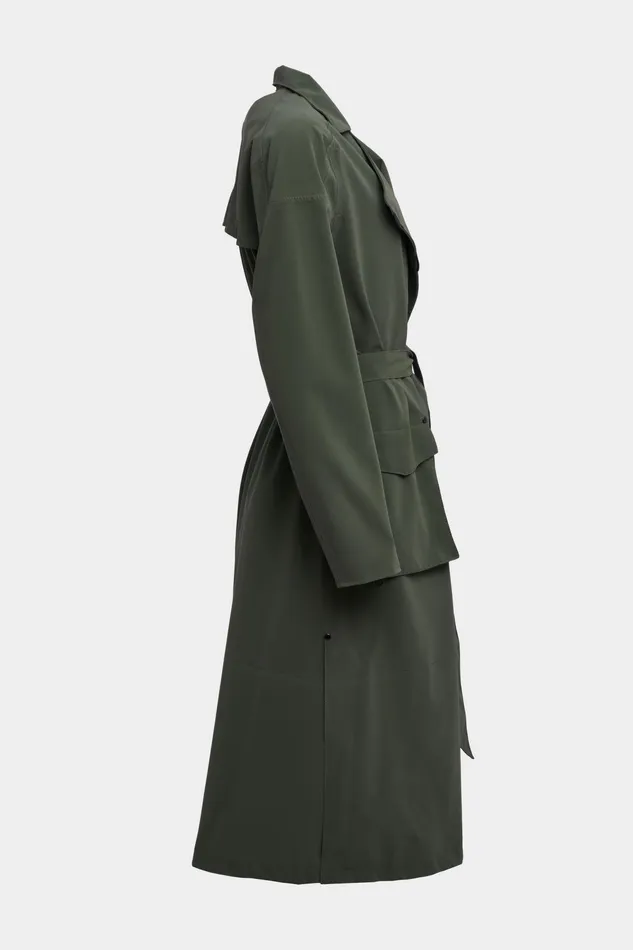 Trench Coats Women Stutterheim Kista Matte Trench Coat Green