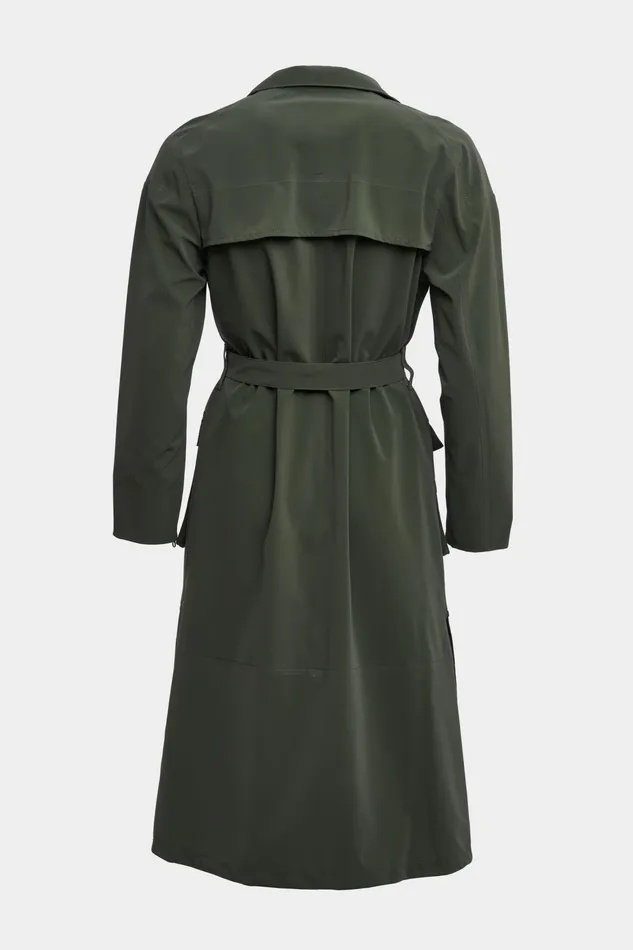 Trench Coats Women Stutterheim Kista Matte Trench Coat Green