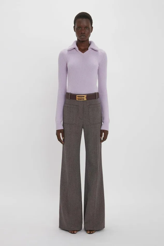 Trousers and Shorts Women Victoria Beckham Alina Trouser In Tobacco