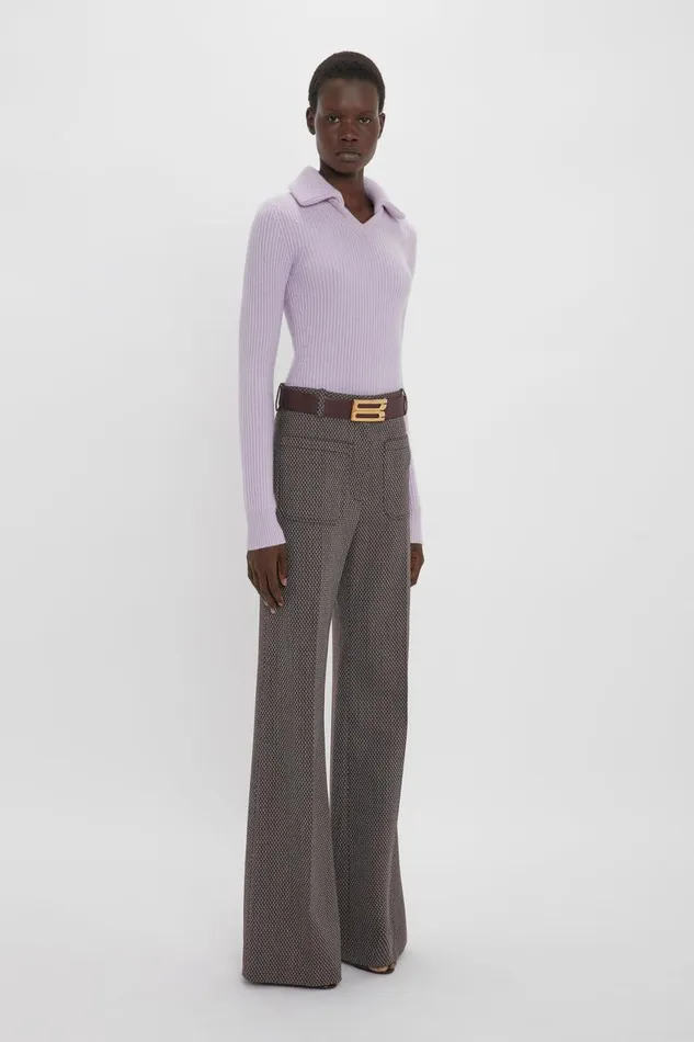 Trousers and Shorts Women Victoria Beckham Alina Trouser In Tobacco