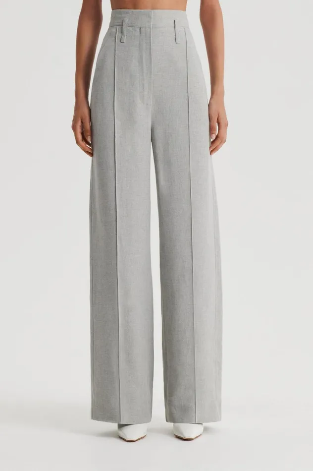 Trousers Women Scanlan Theodore DRAPED TAILORED TROUSER Palegrey Trousers Women Scanlan Theodore DRAPED TAILORED TROUSER Palegrey