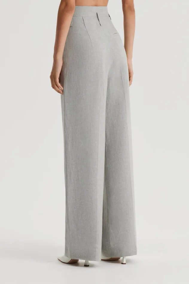 Trousers Women Scanlan Theodore DRAPED TAILORED TROUSER Palegrey Trousers Women Scanlan Theodore DRAPED TAILORED TROUSER Palegrey