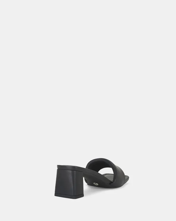 UGENIA BLACK Open Toe Heels Mules NOVO Shoes Women