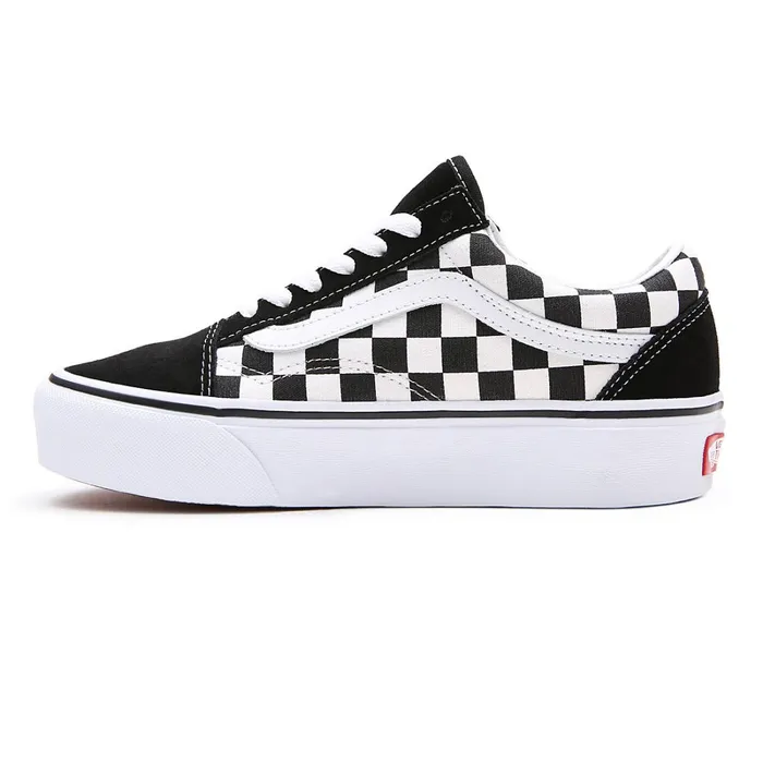 Vans Classics Women Checkerboard Old Skool Platform Shoes Black