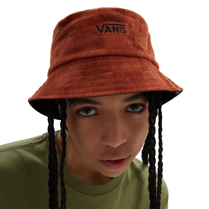 Vans Hats and Beanies Men Dusk Downer Check Bucket Hat Brown