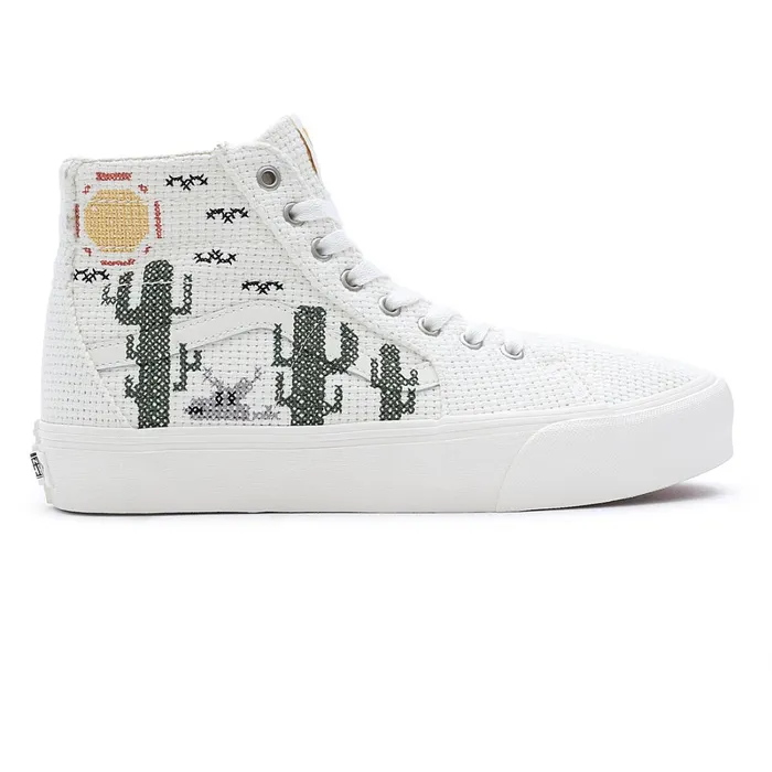 Vans HiTop Shoes Men Desert Embroidery Sk8Hi Tapered VR3 Shoes White