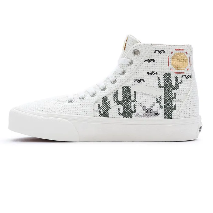 Vans HiTop Shoes Men Desert Embroidery Sk8Hi Tapered VR3 Shoes White