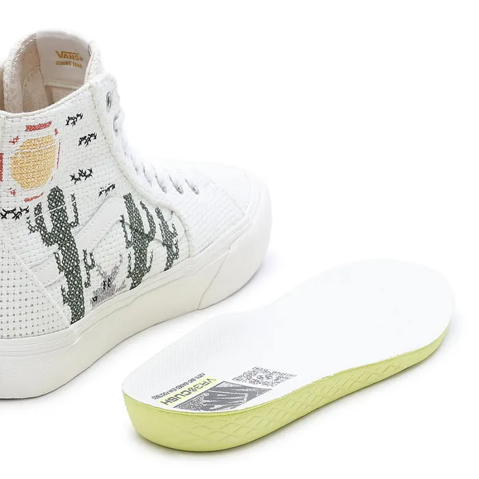 Vans HiTop Shoes Men Desert Embroidery Sk8Hi Tapered VR3 Shoes White