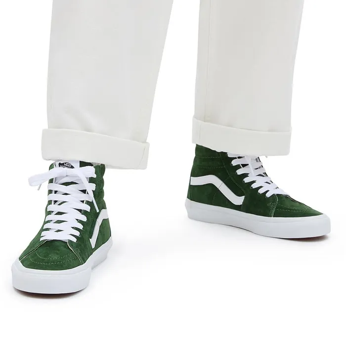Vans HiTop Shoes Men Pig Suede Sk8Hi Shoes Green