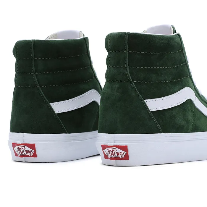 Vans HiTop Shoes Men Pig Suede Sk8Hi Shoes Green