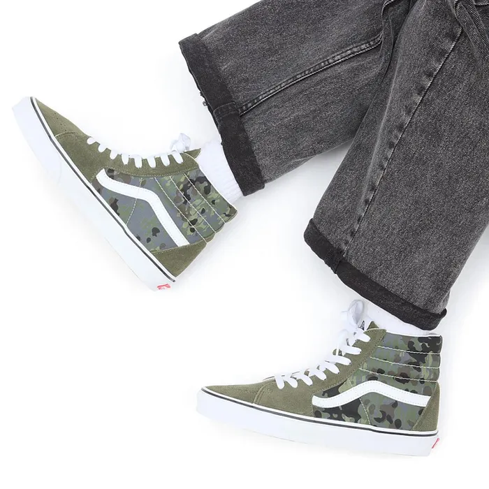 Vans HiTop Shoes Men Sk8Hi Shoes Green Grey