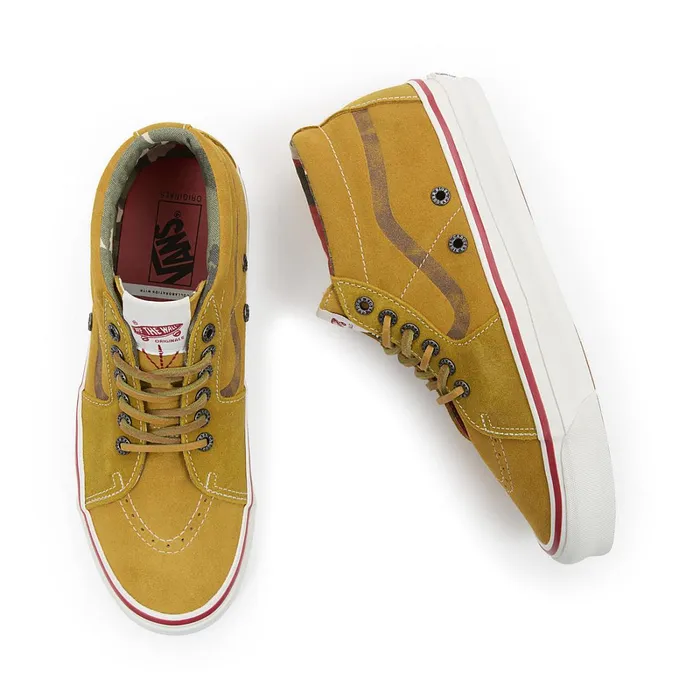 Vans HiTop Shoes Men Vault By X Nigel Cabourn OG Sk8Mid LX Shoes Pink