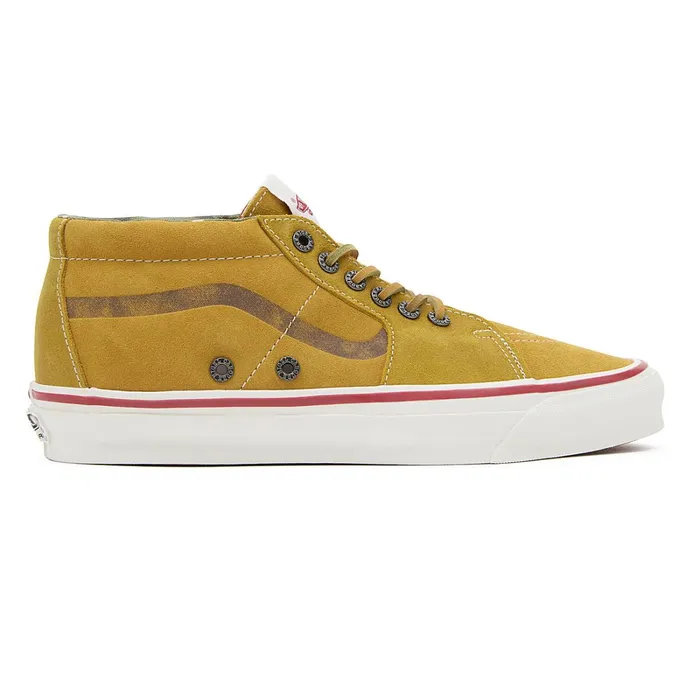 Vans HiTop Shoes Men Vault By X Nigel Cabourn OG Sk8Mid LX Shoes Pink