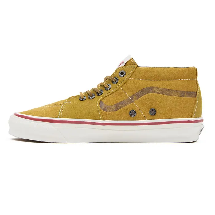Vans HiTop Shoes Men Vault By X Nigel Cabourn OG Sk8Mid LX Shoes Pink