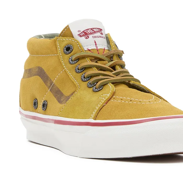 Vans HiTop Shoes Men Vault By X Nigel Cabourn OG Sk8Mid LX Shoes Pink