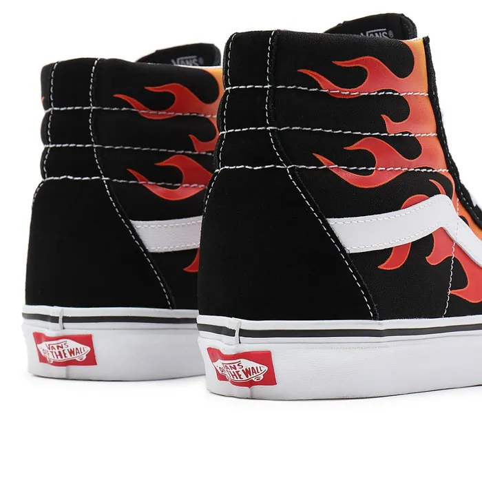 Vans HiTop Shoes Women Flame Sk8Hi Reissue Shoes Black