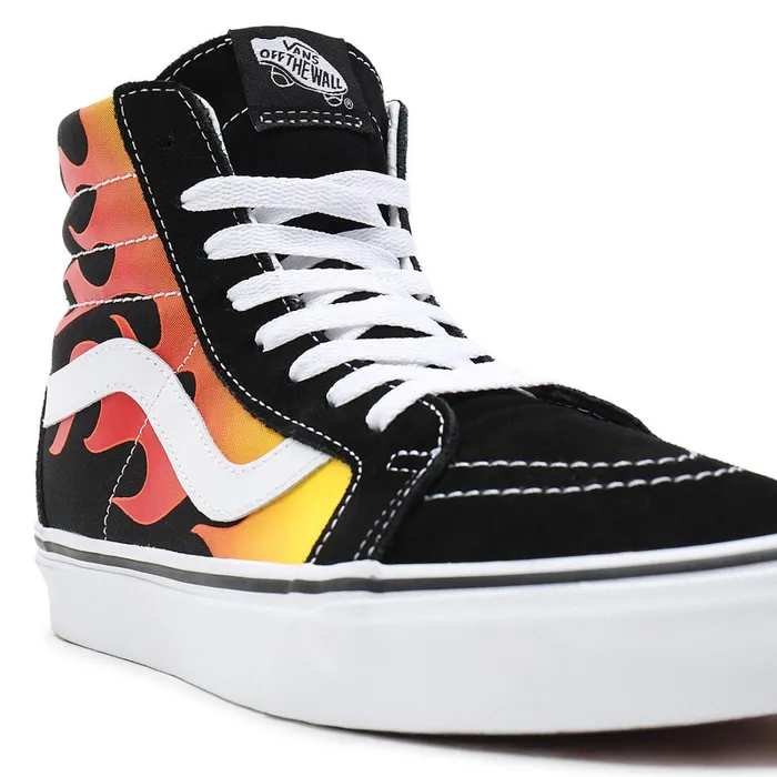 Vans HiTop Shoes Women Flame Sk8Hi Reissue Shoes Black