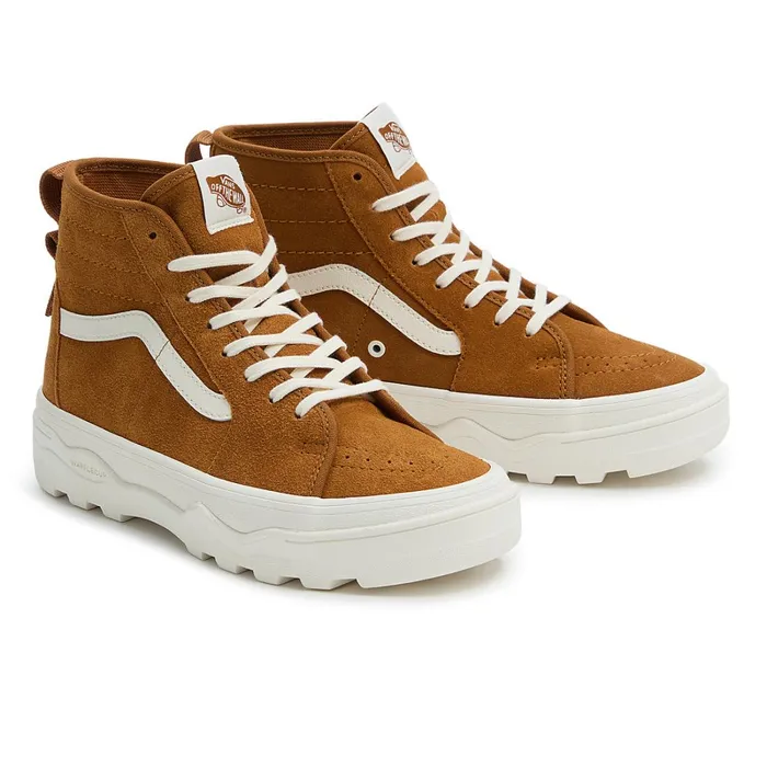 Vans HiTop Shoes Women Sentry Sk8Hi MTE1 Shoes Yellow Beige