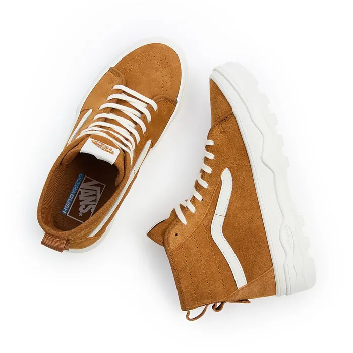 Vans HiTop Shoes Women Sentry Sk8Hi MTE1 Shoes Yellow Beige
