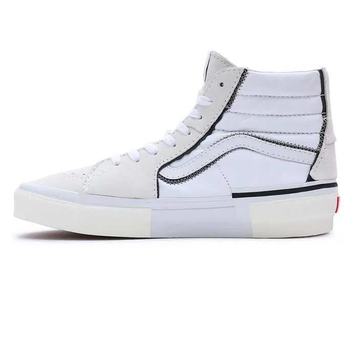 Vans HiTop Shoes Women Sk8Hi Reconstruct Shoes White
