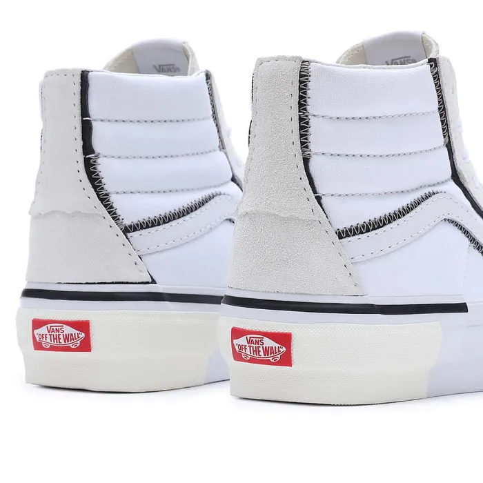 Vans HiTop Shoes Women Sk8Hi Reconstruct Shoes White