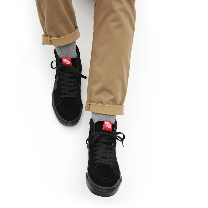 Vans HiTop Shoes Women Suede Sk8Hi Shoes Black