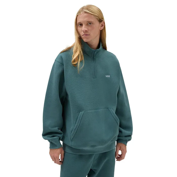 Vans Hoodies and Sweatshirts Men ComfyCush Quarter Zip Sweatshirt Blue Green
