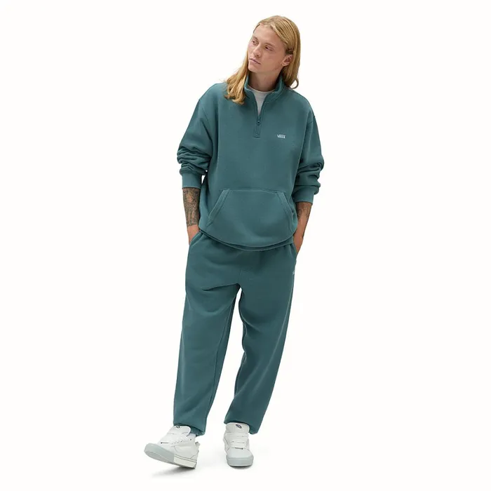 Vans Hoodies and Sweatshirts Men ComfyCush Quarter Zip Sweatshirt Blue Green