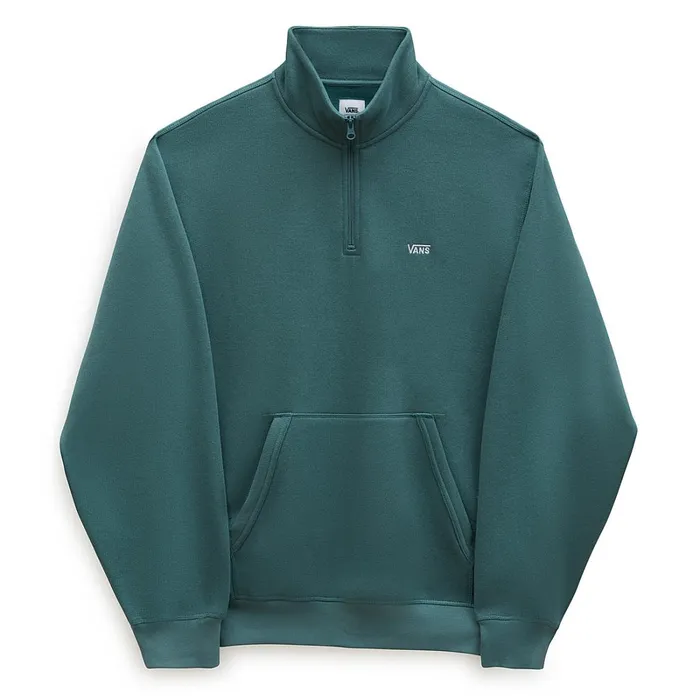 Vans Hoodies and Sweatshirts Men ComfyCush Quarter Zip Sweatshirt Blue Green