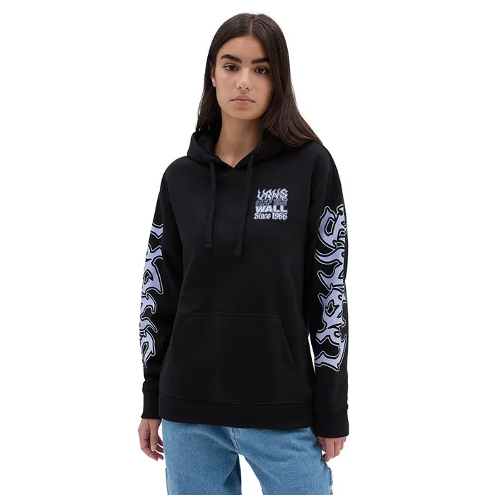 Vans Hoodies and Sweatshirts Women Manic Type Boyfriend Pullover Hoodie Black