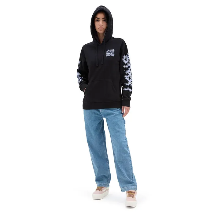 Vans Hoodies and Sweatshirts Women Manic Type Boyfriend Pullover Hoodie Black