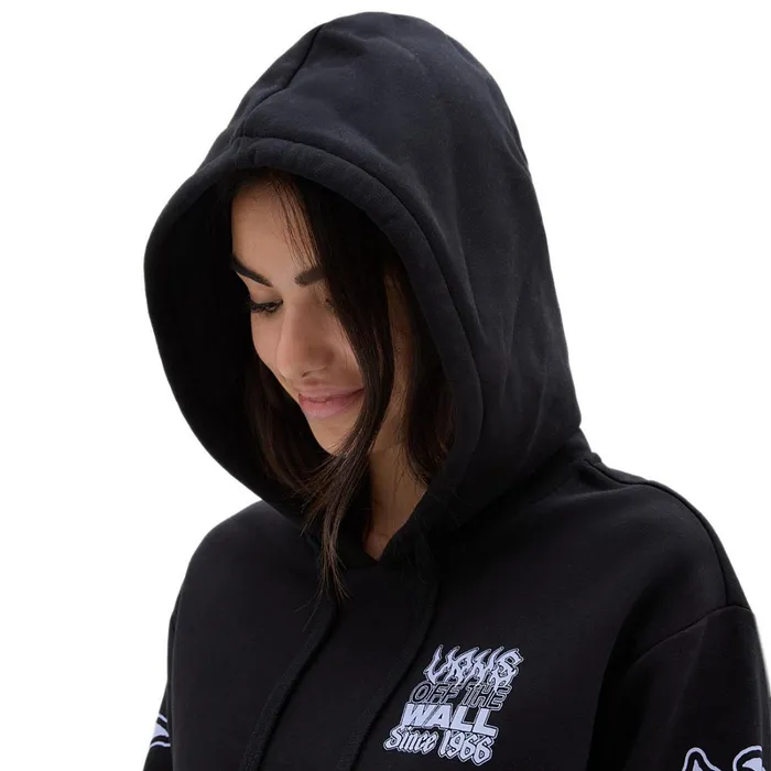Vans Hoodies and Sweatshirts Women Manic Type Boyfriend Pullover Hoodie Black
