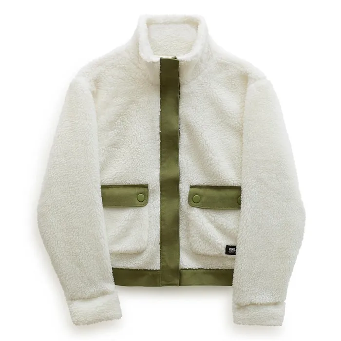 Vans Jackets and Coats Women Tevis Sherpa Fleece Jacket White