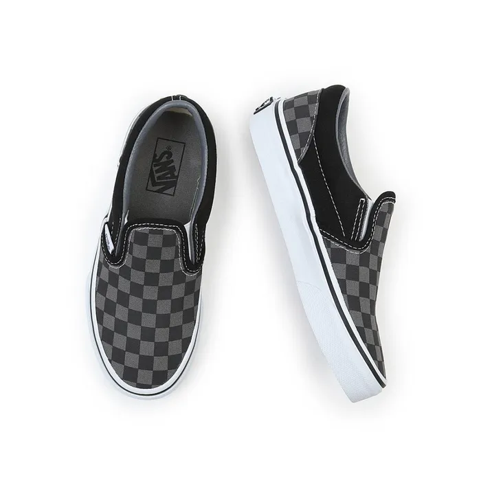Vans Kids Shoes 48 Years Kids Checkerboard Classic SlipOn Shoes 48 Years Black Grey